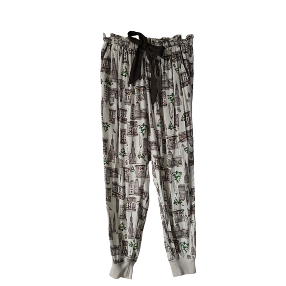Aerie Christmas in New York Lounge Joggers Size S - Picture 2 of 7